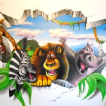 graff madagascar, aérogaphie et graffiti, Thionville 57, krem 2015