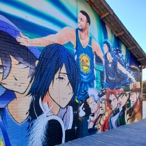 Fresque graffiti art urbain bar le duc city manga, street artbld 55, krem 2022.