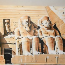 fresque Egypte, aérographie et graff, lorraine, krem 2020.