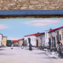 fresque extérieur, rue en lorraine 1900, krem 2018.