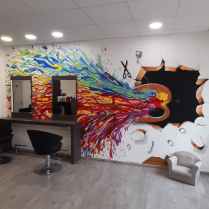 Graffiti salon de coiffure bar le duc, spraydechezvous, 2021