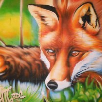 graff fox street art, 4m sur 2, krem 2019.