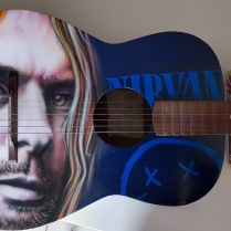 Aérographie guitare, nirvana, Kurt Cobain thème, 2021.
