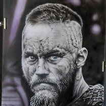 Ragnar, aérographie sur papier fabriano, 50 x 70cm, krem 2022. N 71