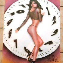 Aérographie *pin up time* sur papier schoellershammer 40x 50cm, krem, disponible, 2012 N°7