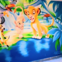 roi lion graffiti chambre enfant, boulange 57 2022.